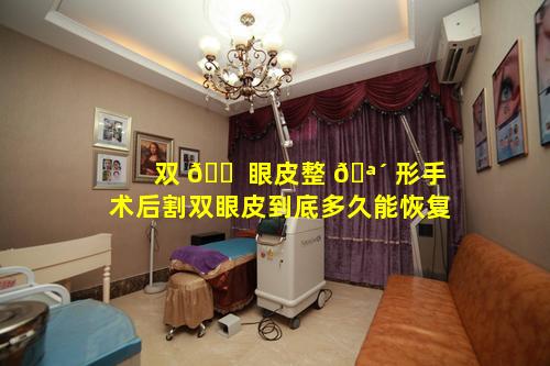 双 🐠 眼皮整 🪴 形手术后割双眼皮到底多久能恢复